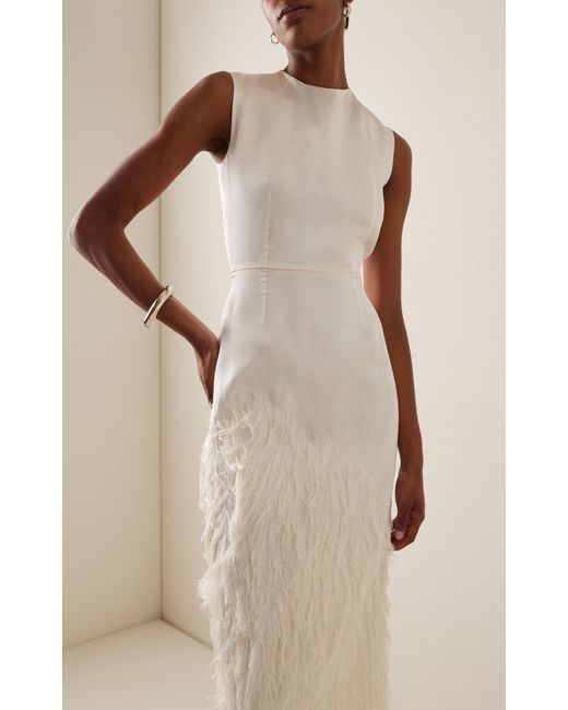 Gabriela Hearst White Maslow Sleeveless Silk Maxi Dress