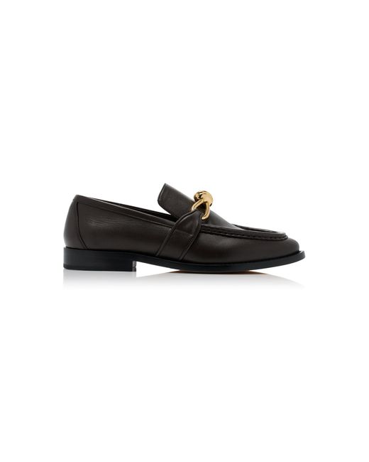 Bottega Veneta Black Astaire Leather Loafers