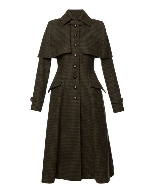 Lena Hoschek Black Sherlock Wool Coat