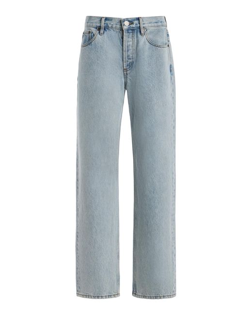 Still Here Blue Life Rigid Mid-Rise Straight-Leg Jeans