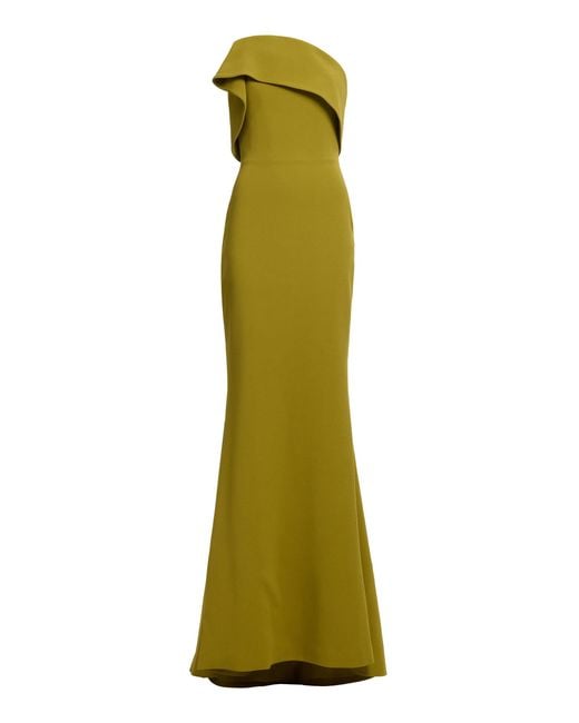 Elie Saab Green Fold Over Top Gown