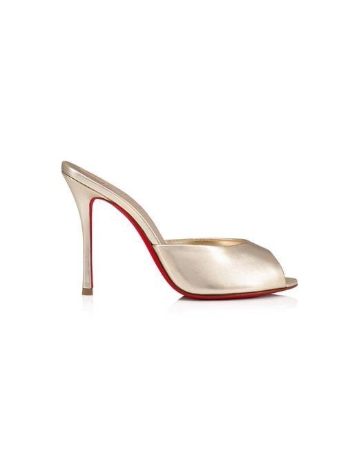 Christian Louboutin Me Dolly 100mm Metallic Leather Mules