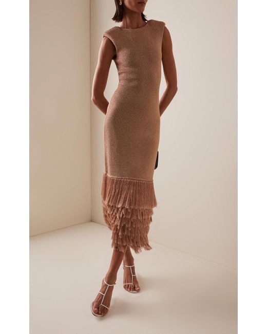 Aje. Natural Breeze Knit Midi Dress