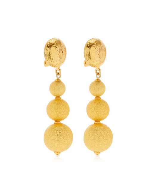 Sylvia Toledano Metallic Sand Bubble 22k Gold-plated Earrings