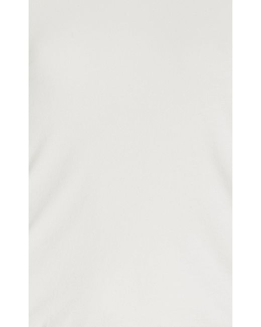 ÉTERNE White Long Sleeve Cotton Modal Top