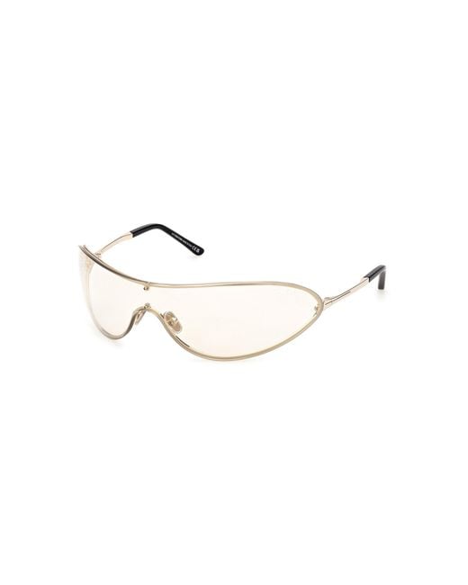 Tom Ford Metallic Brady Mask-Frame Metal Sunglasses