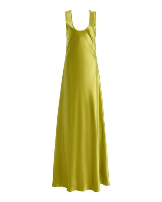 Heirlome Green Exclusive Margot Silk Maxi Dress