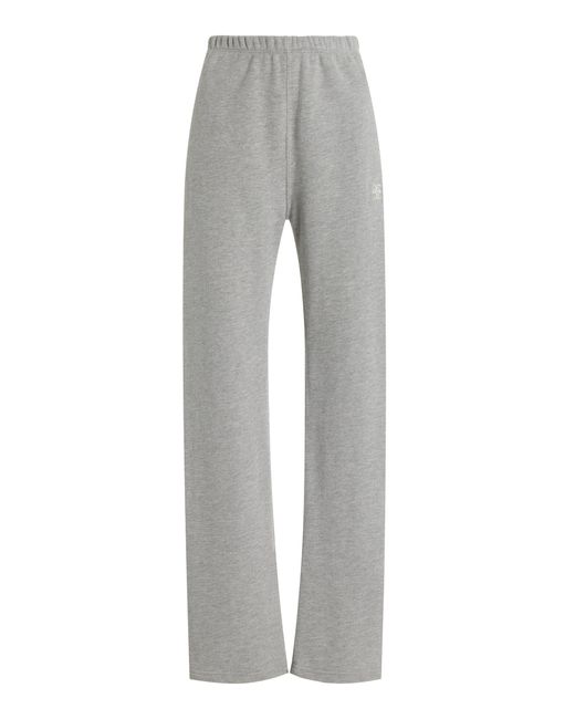 ÉTERNE Gray Cotton-modal Terry Straight-leg Sweatpants