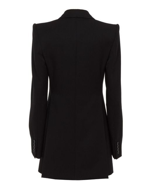 Chloé Black Double-Breasted Grain De Poudre Wool Blazer