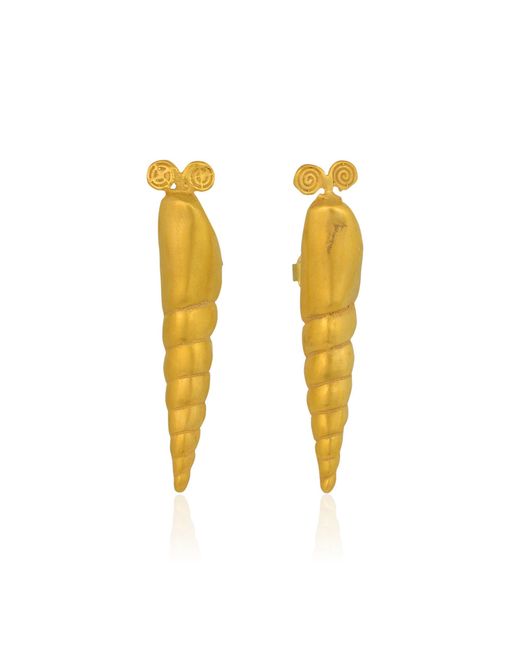 CANO Metallic Nayla 24K-Plated Brass Earrings