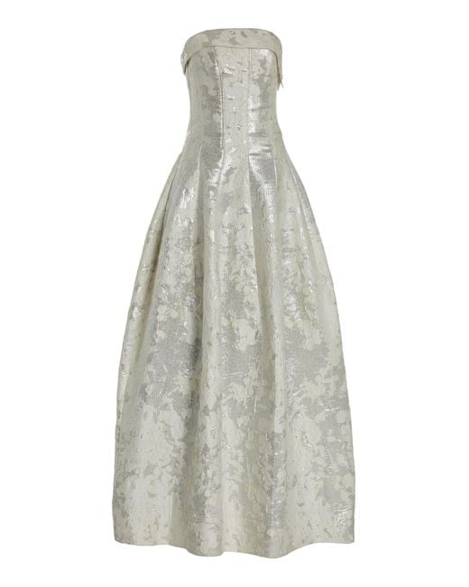 Jonathan Simkhai White Octavia Strapless Gown