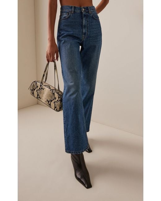 House of Dagmar Blue High-Rise Wide-Leg Jeans