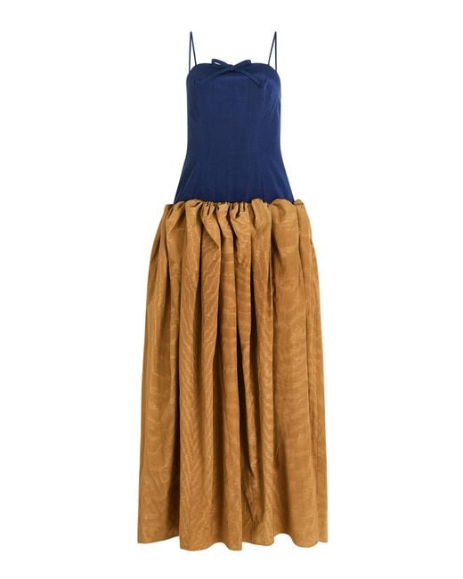 Rosie Assoulin Multicolor Fifi Drop Waist Gown