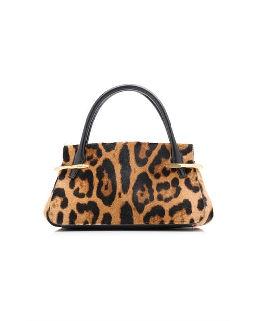 Givenchy Multicolor Pinch Mini Leopard-Print Top-Handle Bag