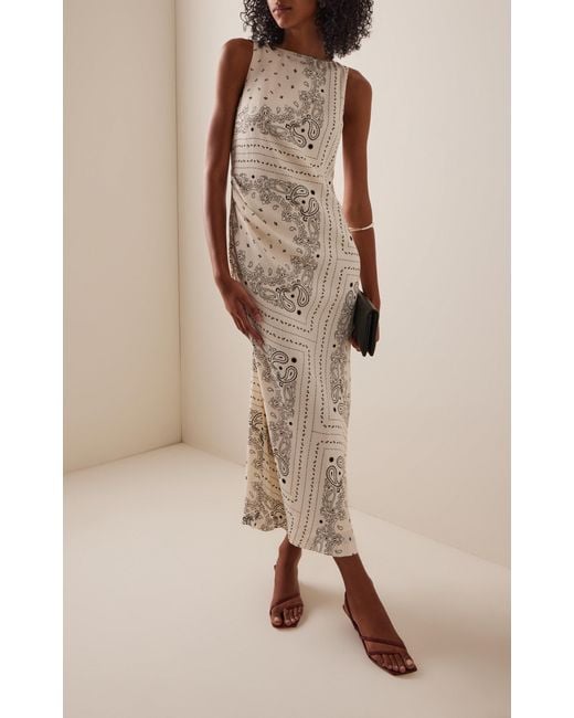Third Form Natural Zephyr Paisley Midi Dress