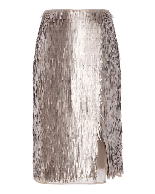 Rohe Metallic Sequined Midi Skirt