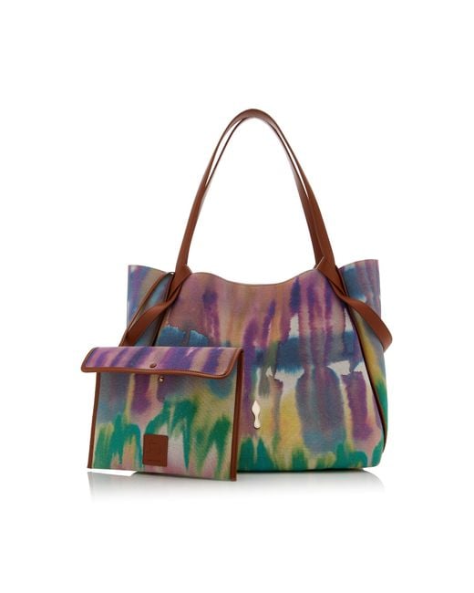 Christian Louboutin Multicolor Bettina Large Tie-Dyed Canvas Tote Bag