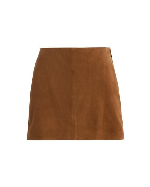 Arma Brown Exclusive Melody Suede Mini Skirt