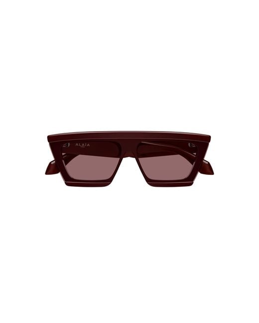 Alaïa Red Mask-Frame Acetate Sunglasses