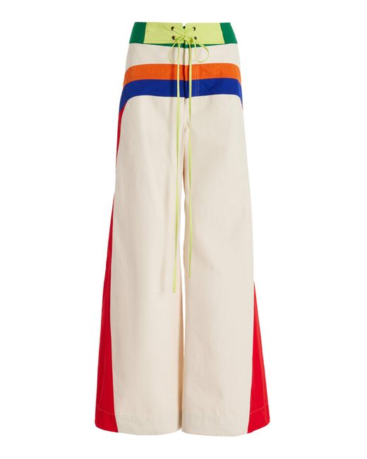 Rosie Assoulin White Exclusive Cotton Wide-leg Pants