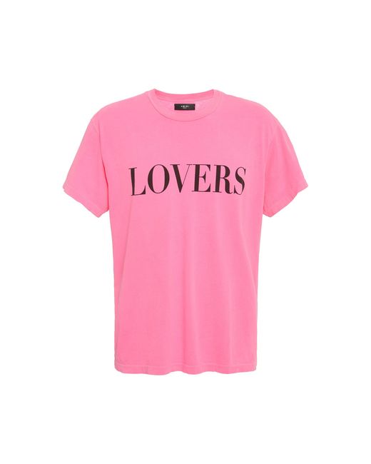 Amiri Pink Lovers Cotton-jersey T-shirt for men