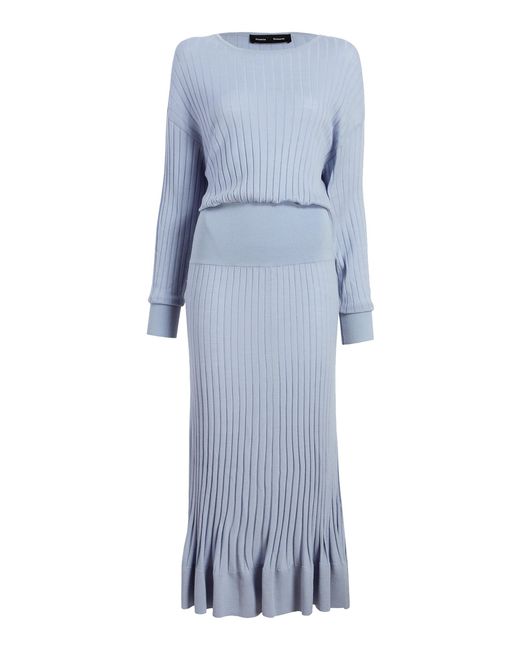 Proenza Schouler Blue Talia Merino Dress