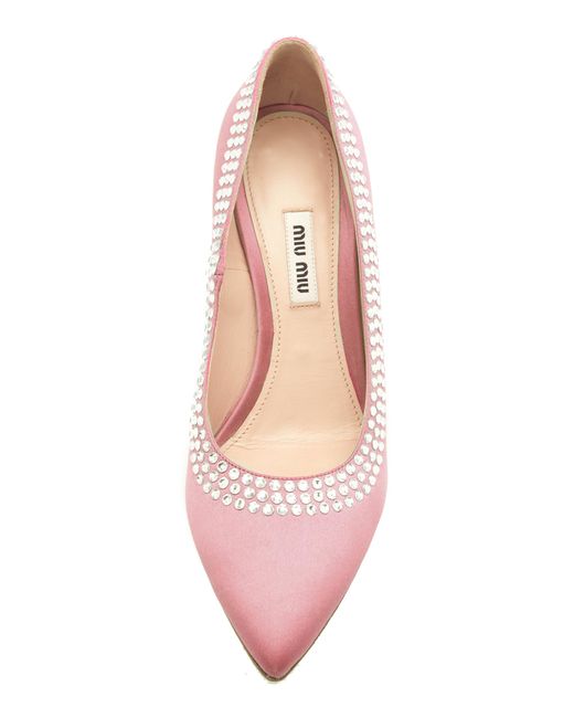 miu miu satin heels
