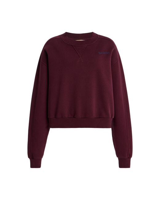Sanderlak Red Cotton Jersey Sweatshirt