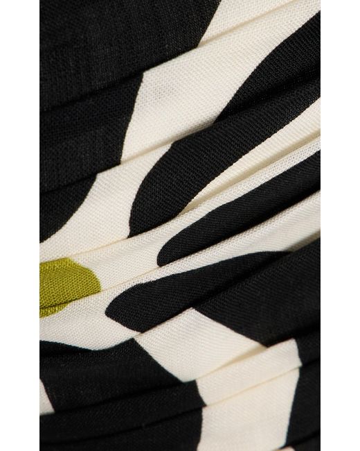 Cala De La Cruz White Fiji Linen Halter Crop Top