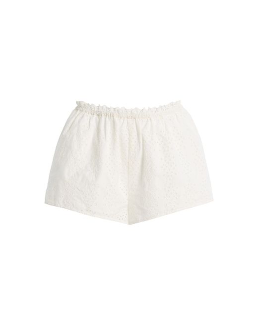 Posse White Harriet Cotton Shorts