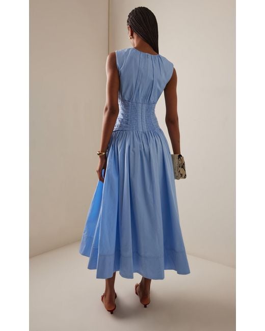 knee length dresses for ladies Agatha Knot Waist Midi Dress | Powder Blue main image 0