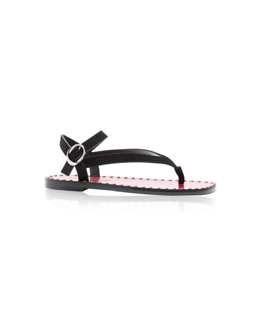 Proenza Schouler Black Glove Grommet Sandals