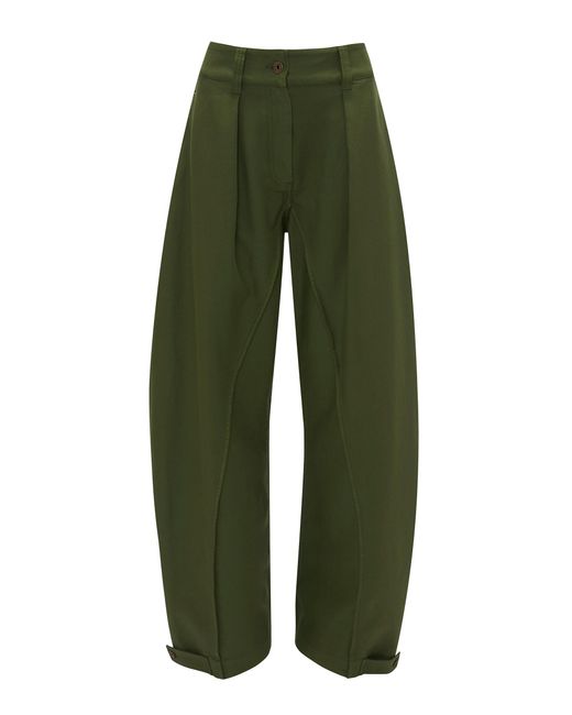 J.W. Anderson Green Twisted Seam Cotton Balloon Pants