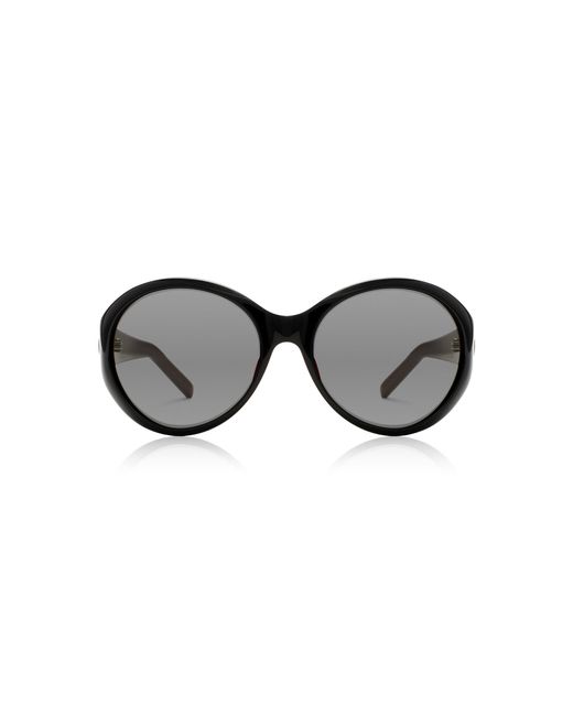Magda Butrym Black And Burgundy Big Round Sunglasses