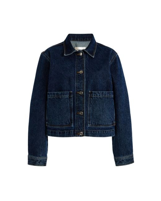 FRAME Blue The Patch Pocket Denim Jacket