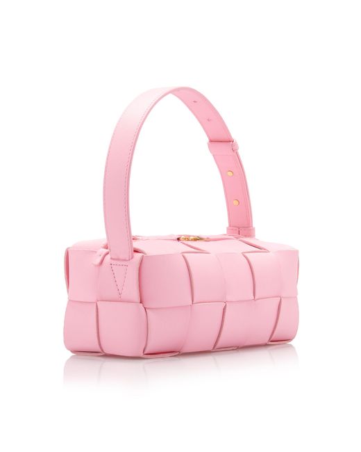 Bottega Veneta Pink Brick Cassette Leather Bag