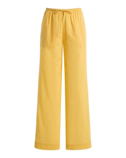 ÉTERNE Yellow Brody Cotton Pants