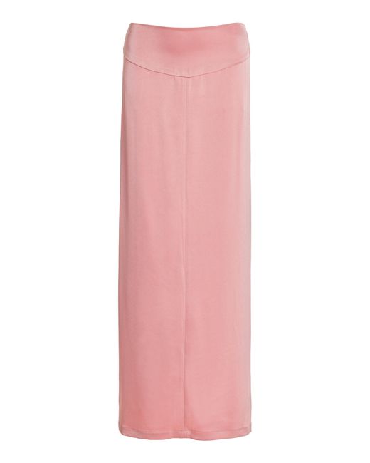 Paris Georgia Pink Staple Satin Maxi Skirt