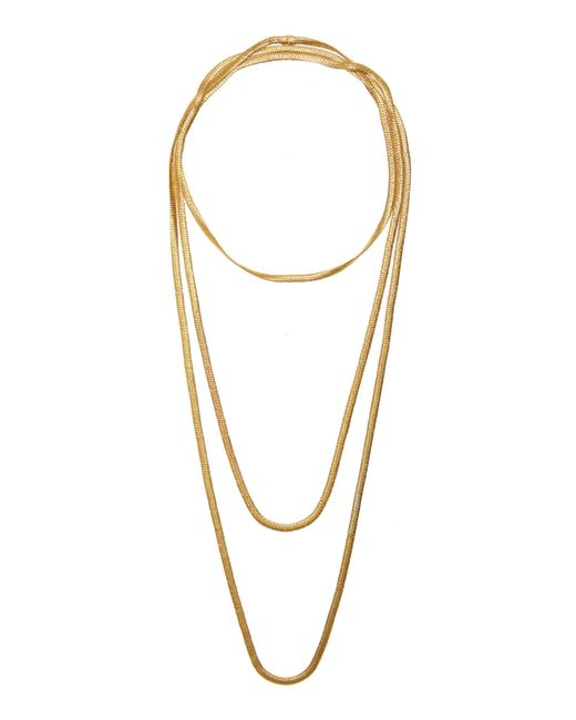 Sylvia Toledano Metallic Snake 22k Gold-plated Necklace