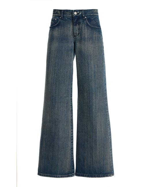 Jeanerica Blue Kyoto Low-Rise Flared-Leg Jeans