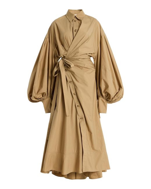 Zimmermann Natural Rebellion Cotton Poplin Midi Dress