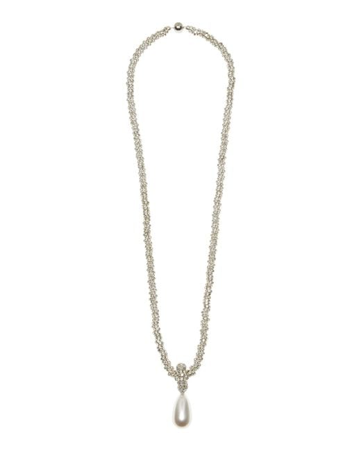 Julietta White Pearl Drop Linea Necklace