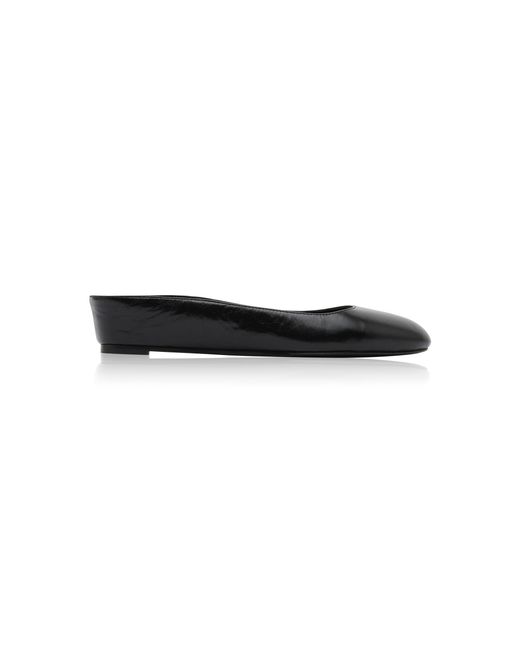 St. Agni Black Micro Wedge Slipper