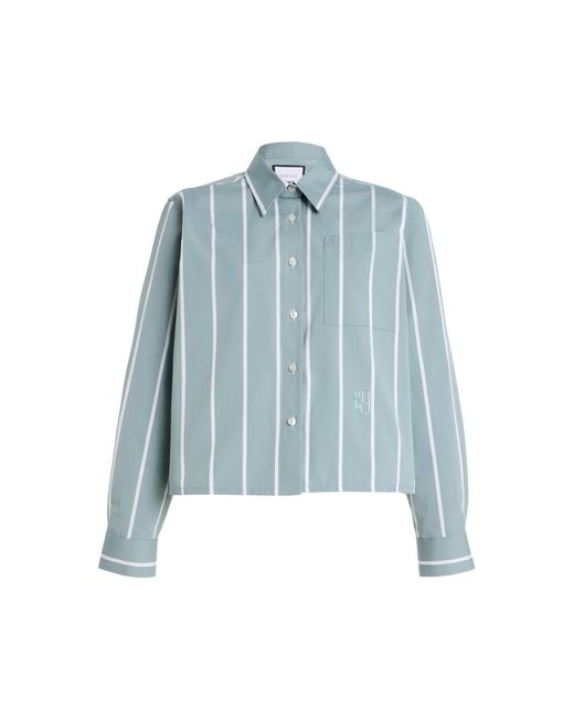 YAITTE Blue Exclusive Riviera Buoy Striped Cotton Shirt