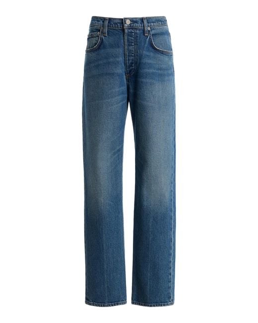 Citizens of Humanity Blue Savannah Stretch Mid-Rise Cigarette Jeans for men