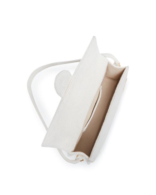 Jacquemus White Le Bambino Long Cotton-boucle Shoulder Bag