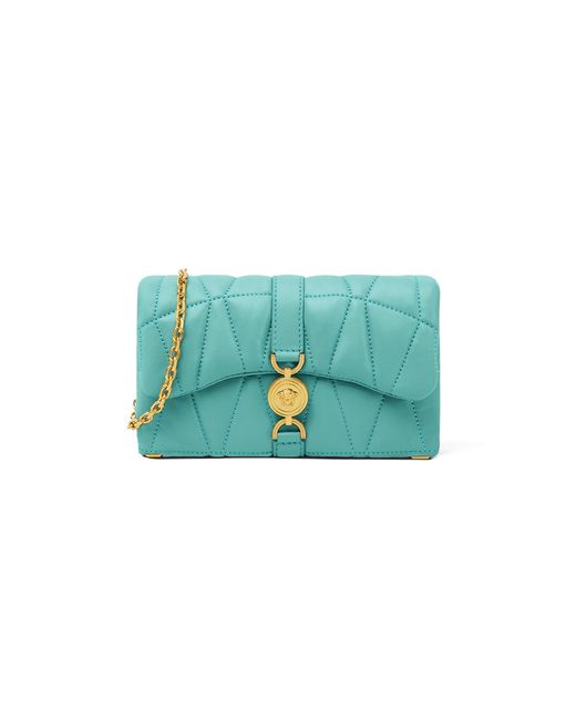 Versace Blue La Vacanza Kleio Leather Mini Bag