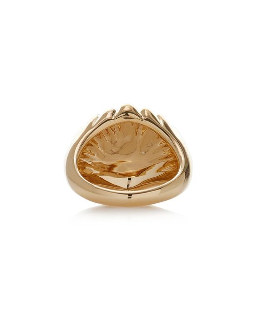 Yvonne Léon White 18k Yellow Gold Diamond Ring