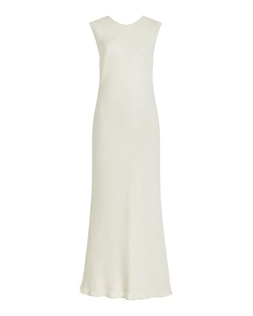 st agni backless dress Shona Joy - La Lune Cumulus Silk Backless Lace Split Maxi Dress - Ivory main image 0