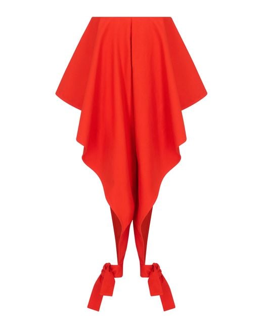 Alaïa Red Panelled Pant